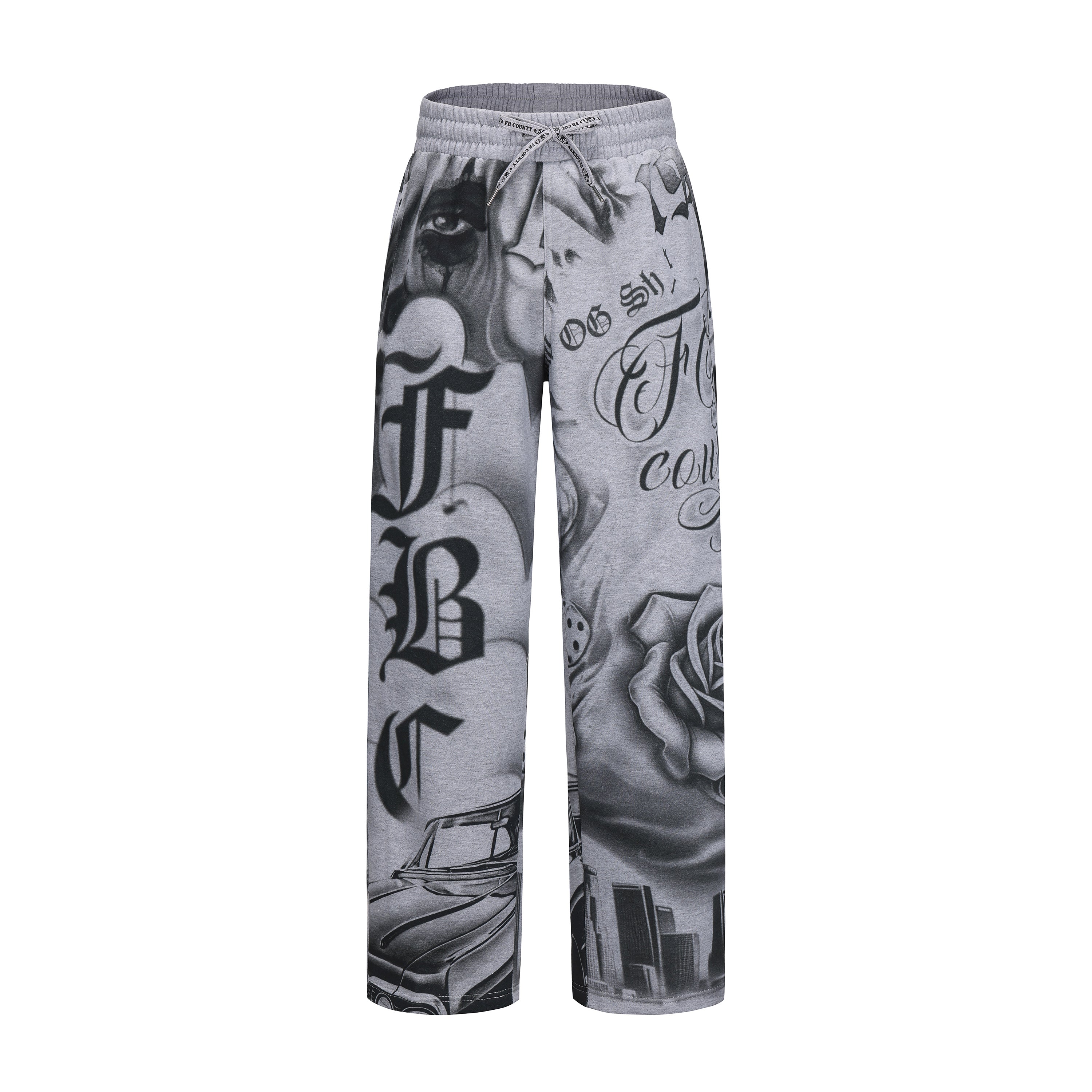 ☆NASTY FANCY CLUB☆ NF Lettering Sweatpants SkirtGRAYF24QD8 NF] LETTERING SWEAT PANTS SKIRT_(GRAY)_F24QD872 - FANCY CLUB