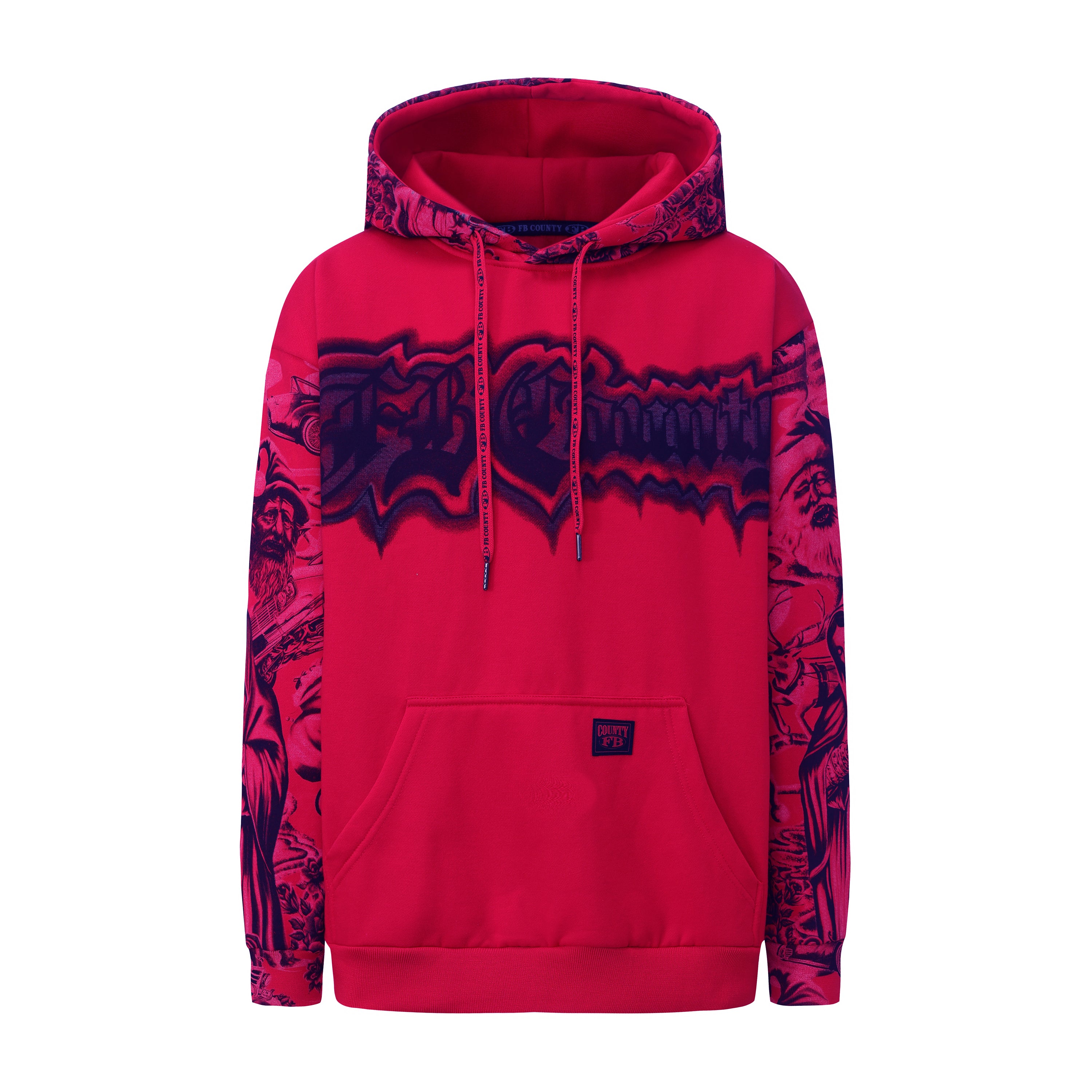 FB County Red Santa'd Up Hoodie