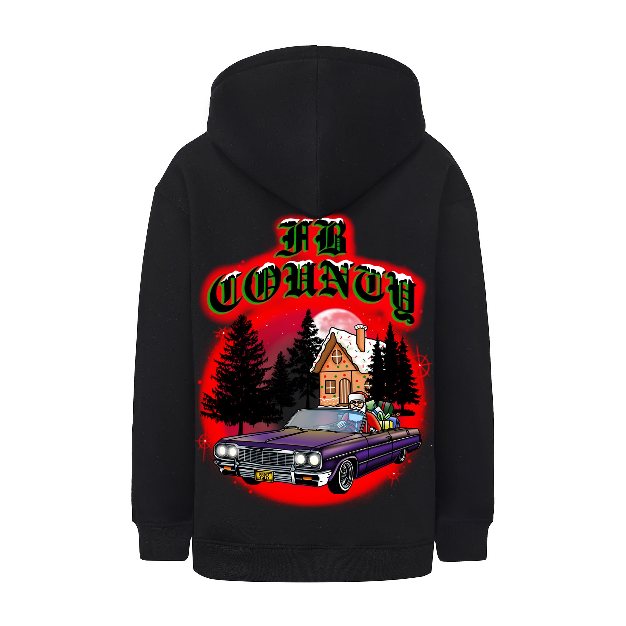 FB County Heavyweight Oversized Christmas Graphic Pullover Hoodies