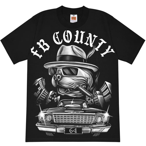 FB County Smoking Dog Heavy Hard T-Shirt