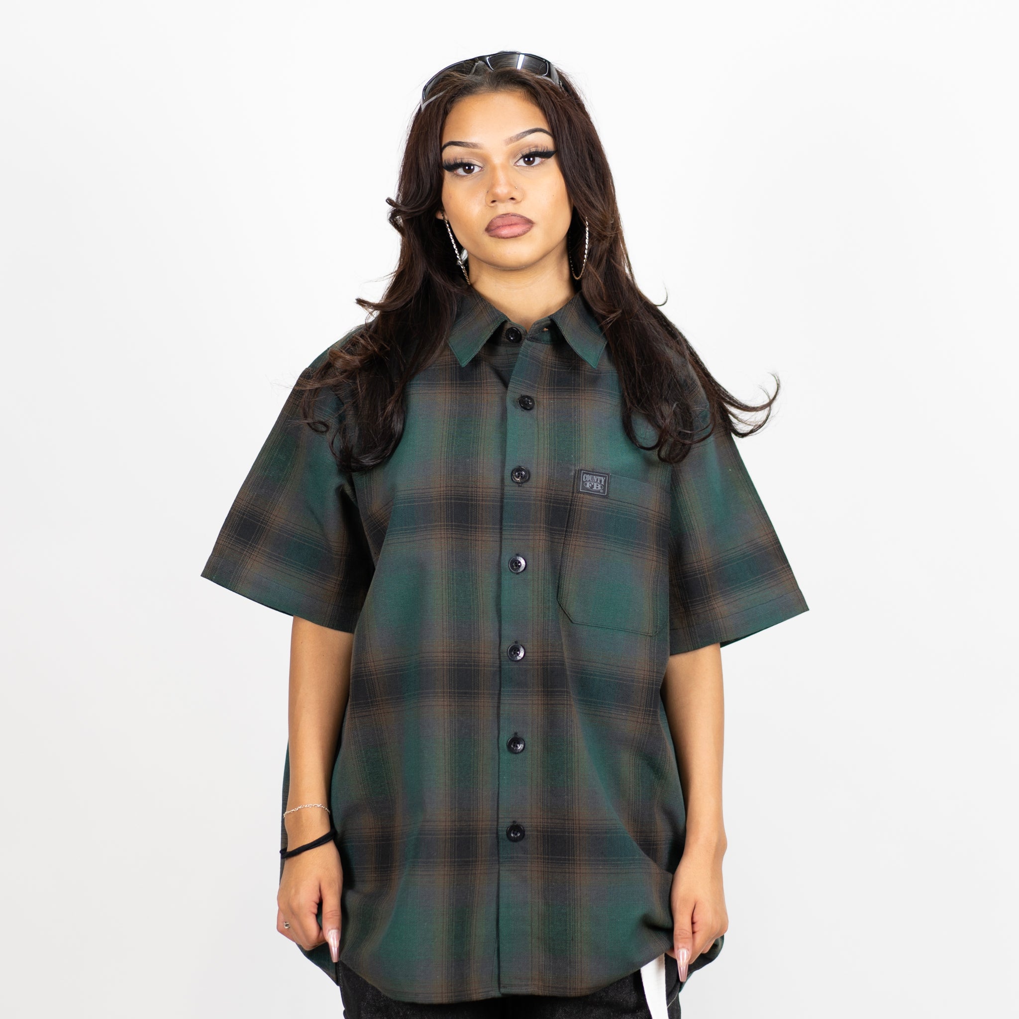 FB County Short Sleeve Checker Flannel Shirt