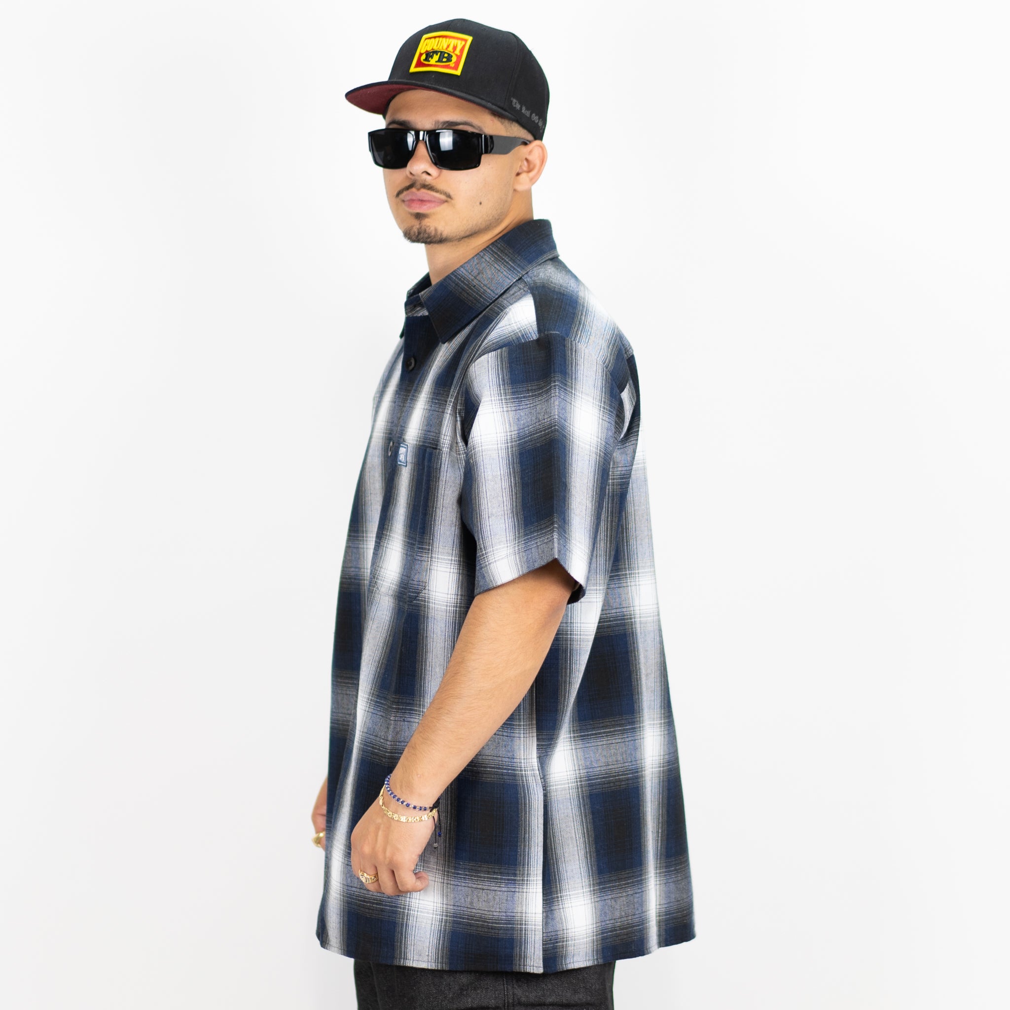 FB County Short Sleeve Checker Flannel Shirt