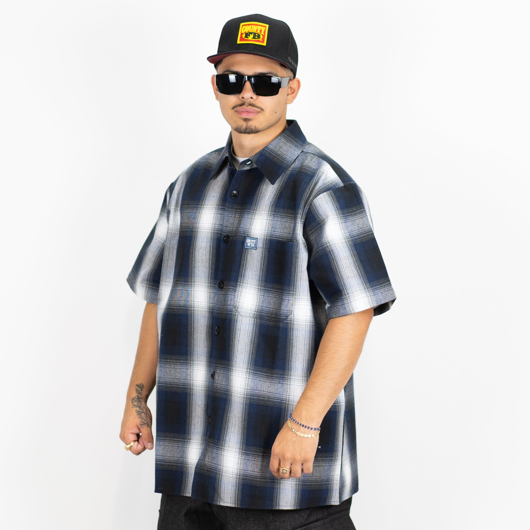 FB County Short Sleeve Checker Flannel Shirt