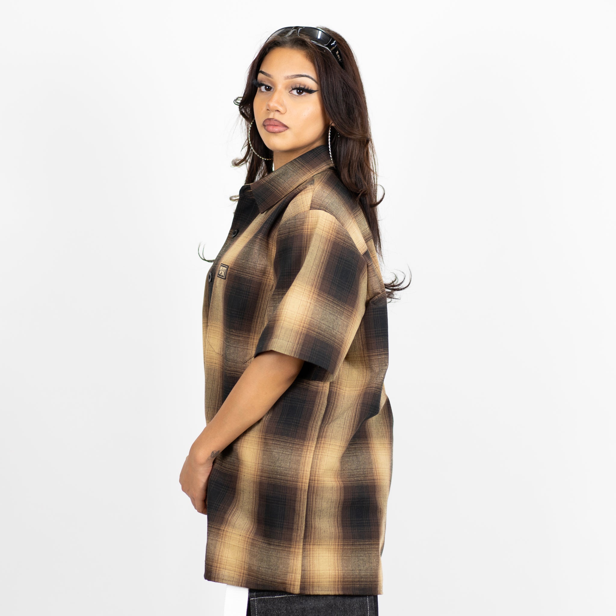 FB County Short Sleeve Checker Flannel Shirt