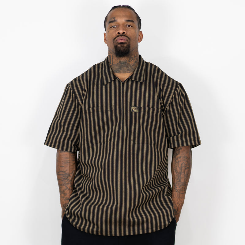 FB County Short Sleeve Checker Zip Shirt