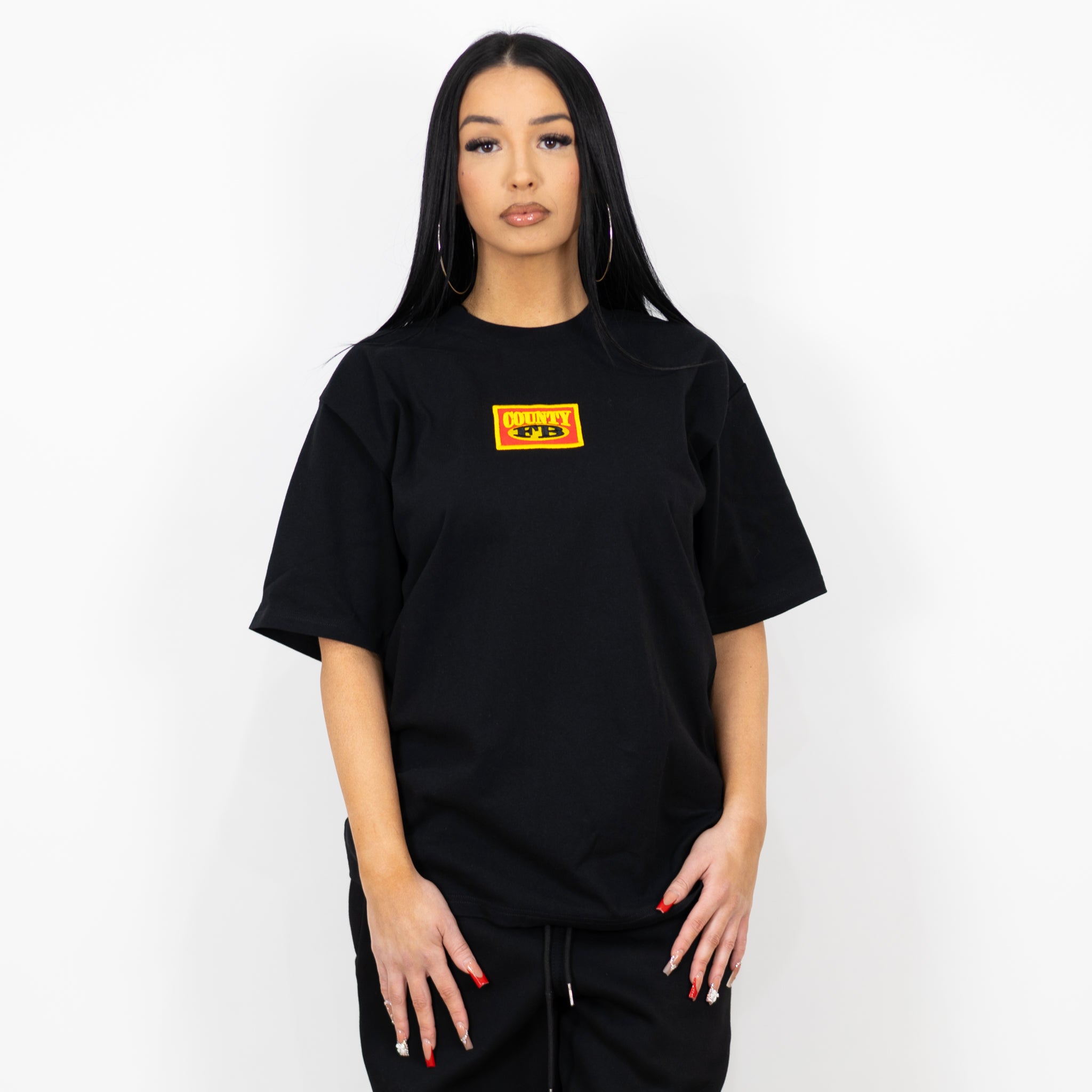 FB County Embroidered Box Logo Heavy Hard T-Shirt