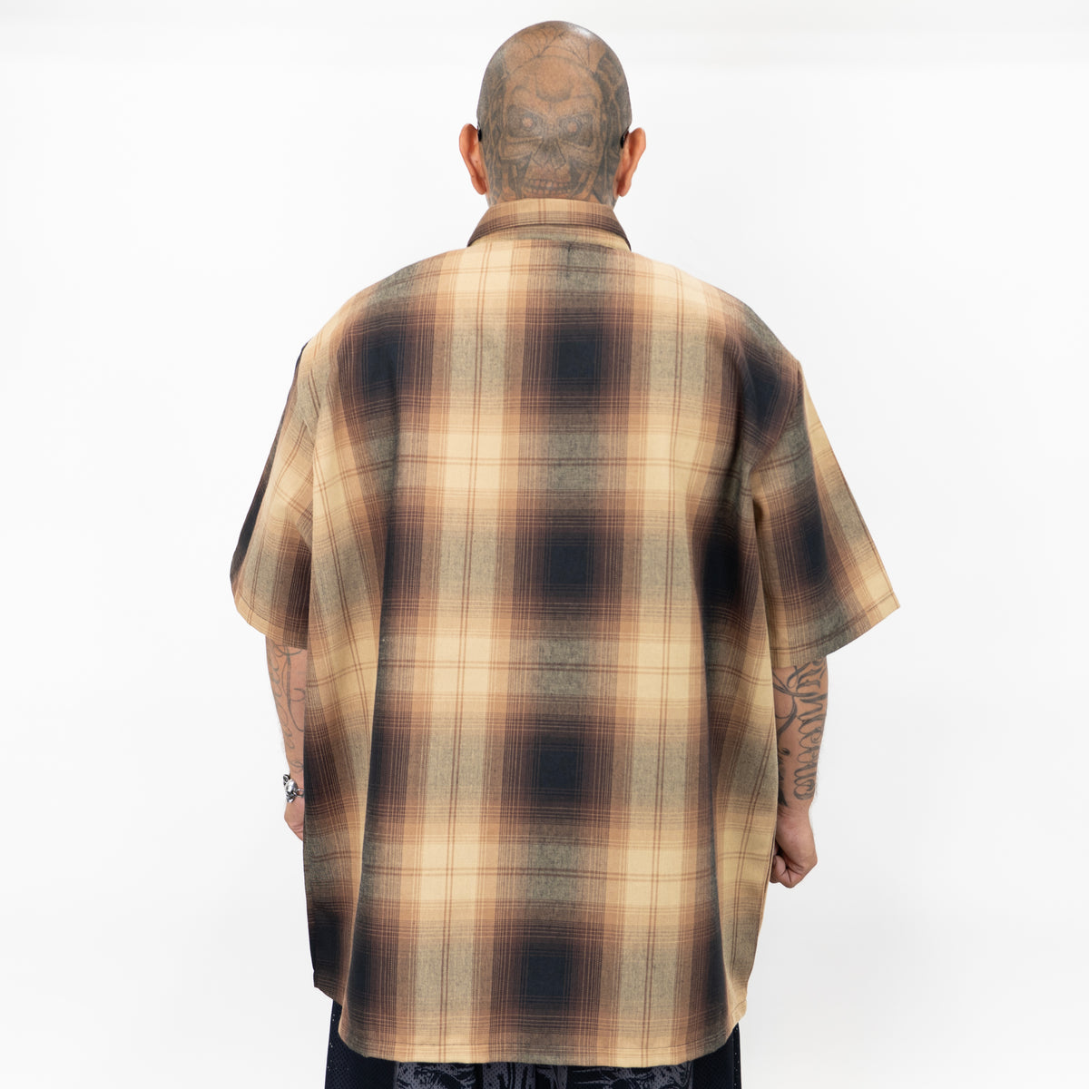 FB County NEW Short Sleeve Checker Zip Shirt