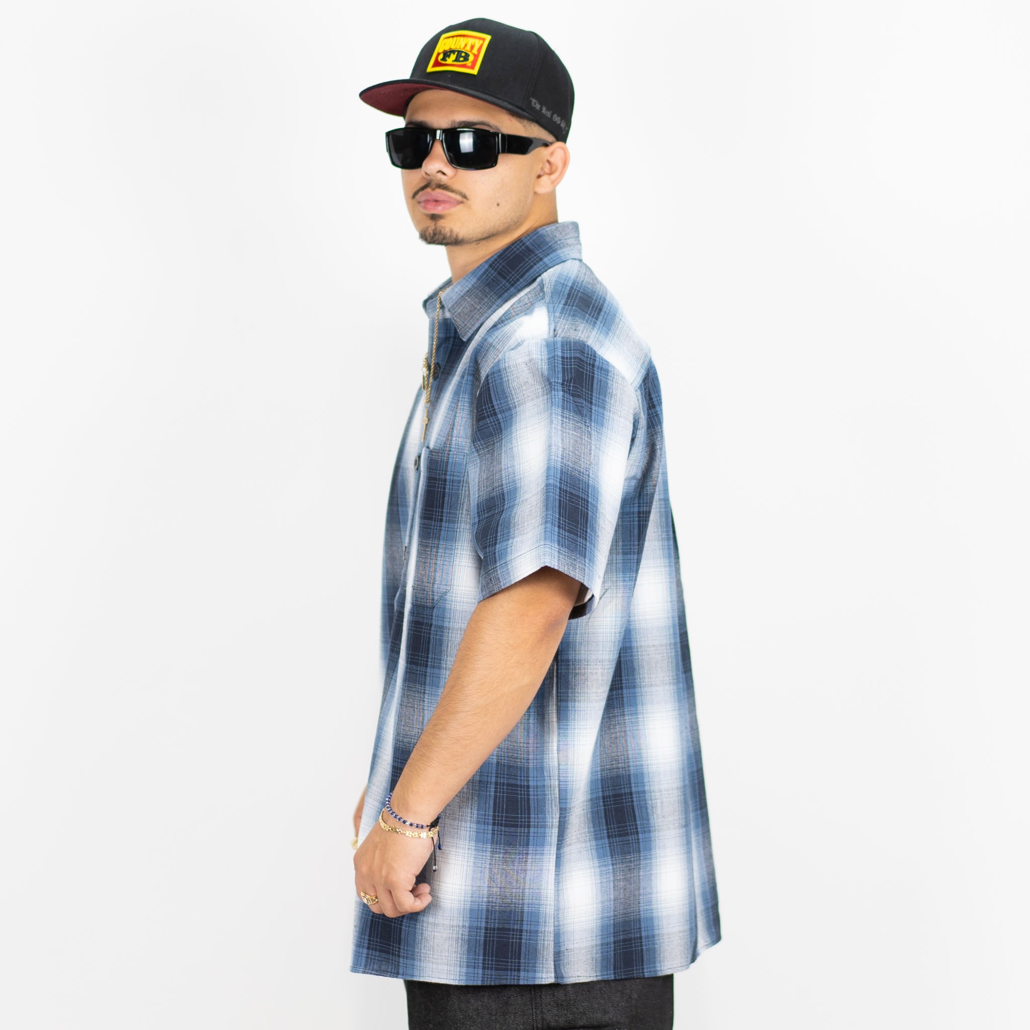 FB County Short Sleeve Checker Flannel Shirt