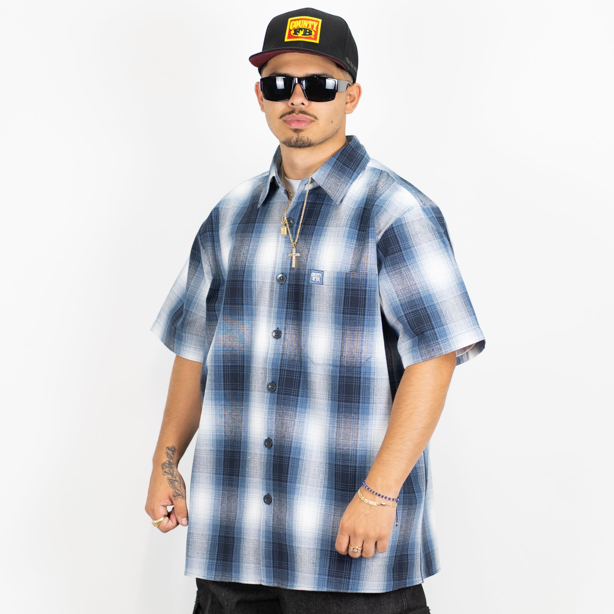 FB County Short Sleeve Checker Flannel Shirt