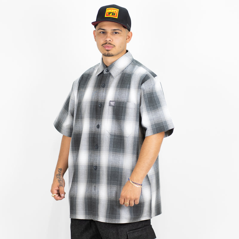 FB County Short Sleeve Checker Flannel Shirt - Big & Tall Sizes