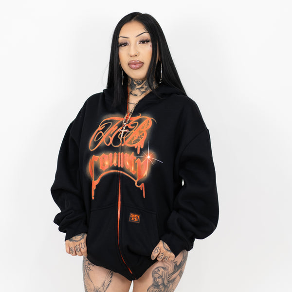 FB County Halloween Full Zip-Up Hoodie