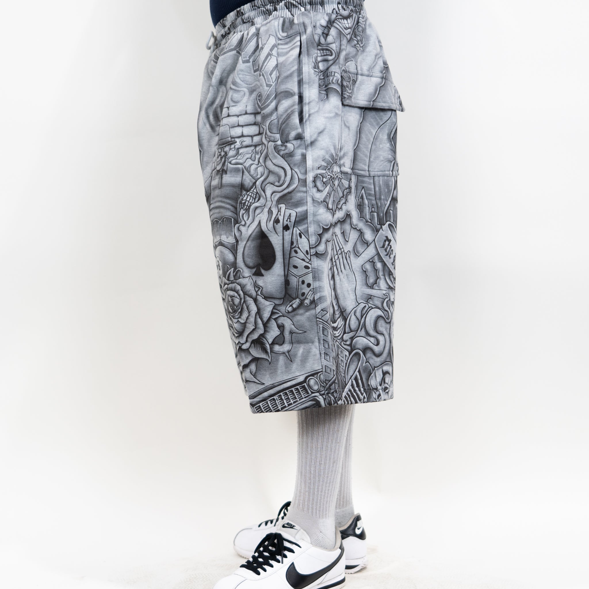FB County Inked Up Baggy Fleece Shorts