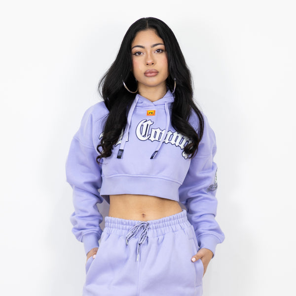 FB County Cropped Old School Hoodie