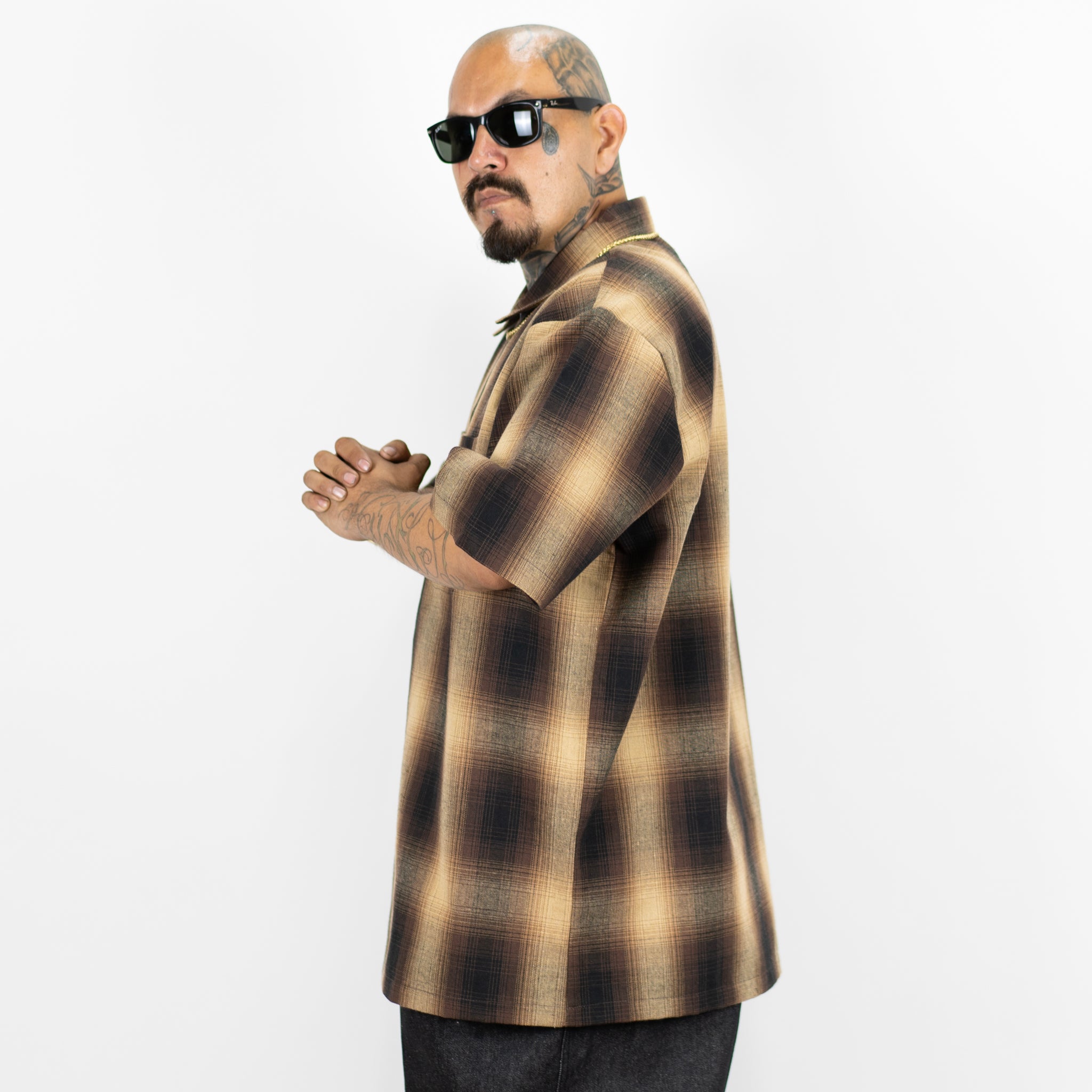 FB County Short Sleeve Checker Zip Shirt