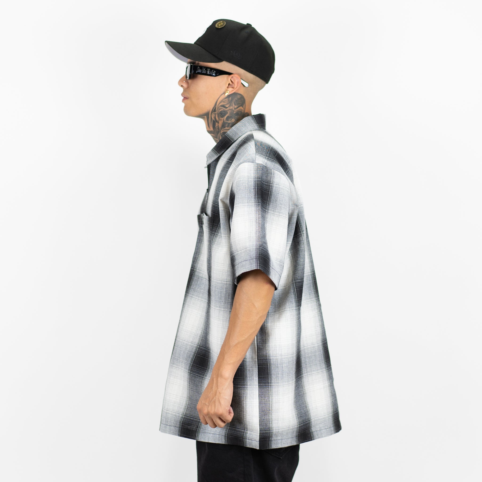FB County Short Sleeve Checker Zip Shirt