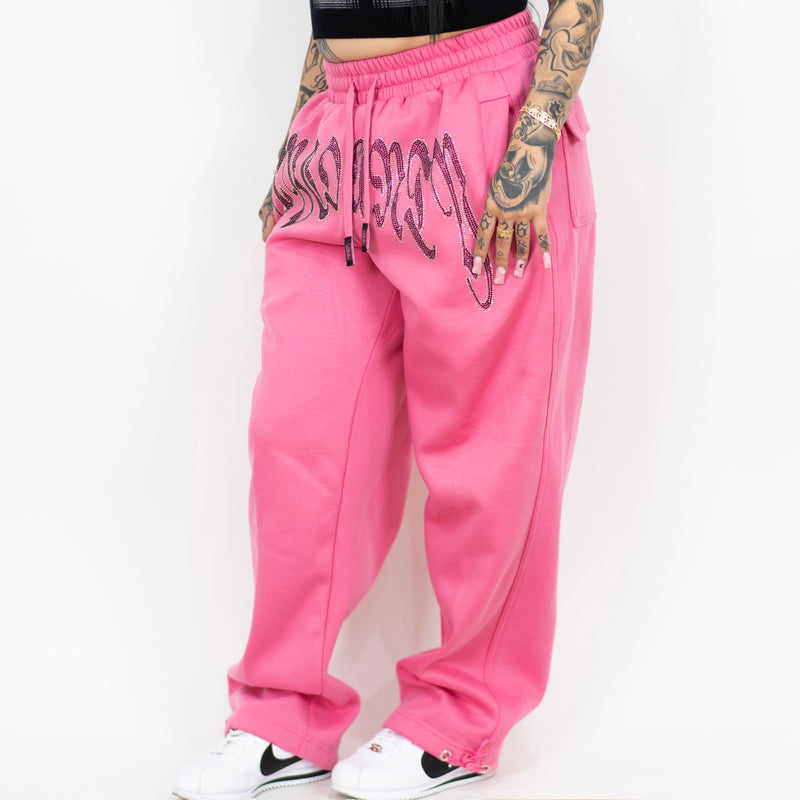 FB County Baggy Rhinestone Sweatpants