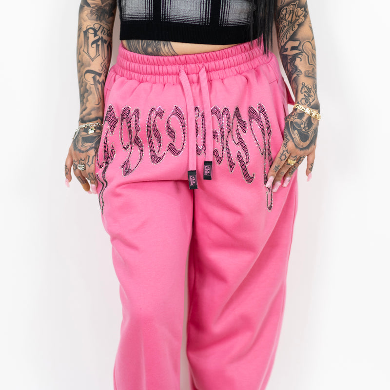 FB County Baggy Rhinestone Sweatpants