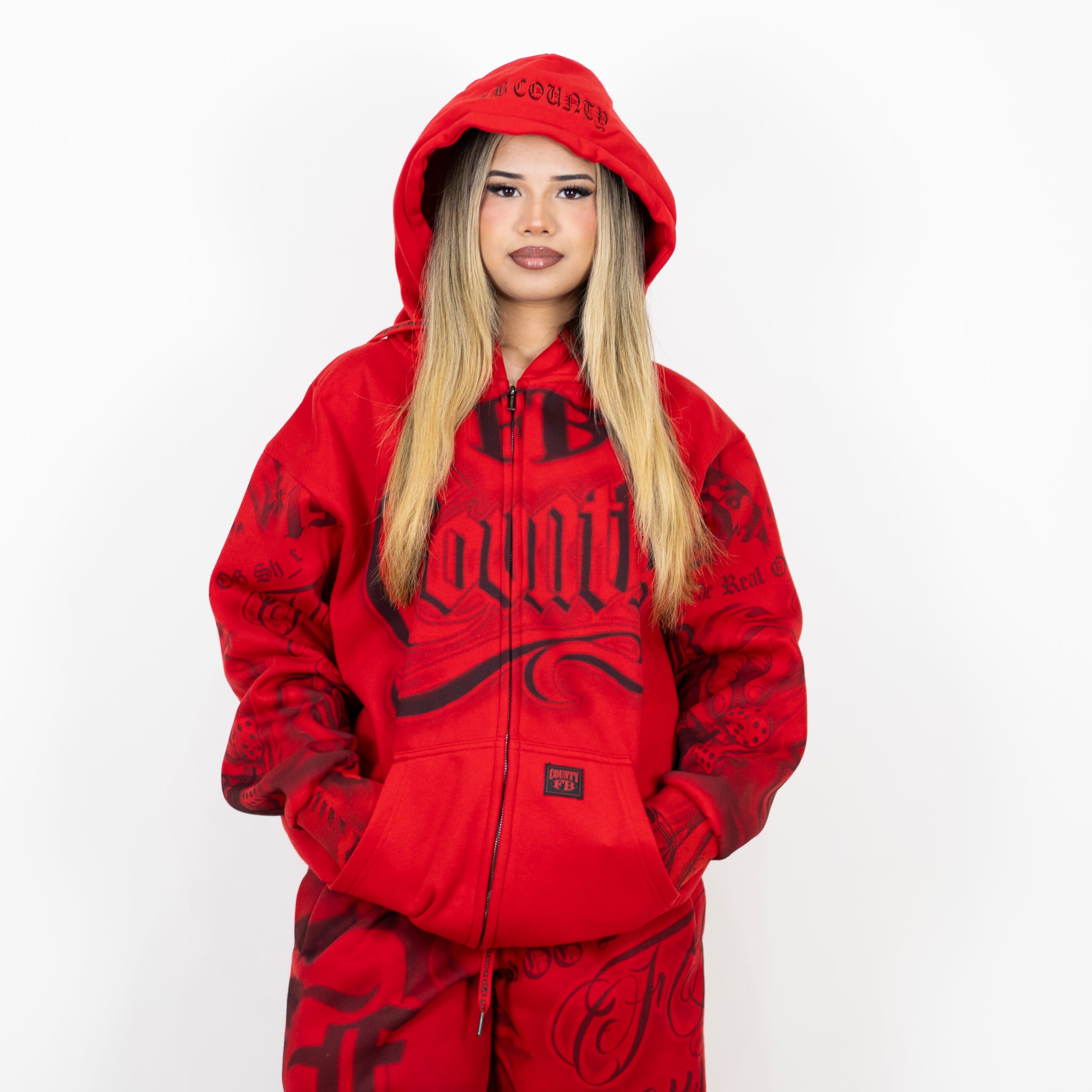FB County Red Tatted Up Hoodie