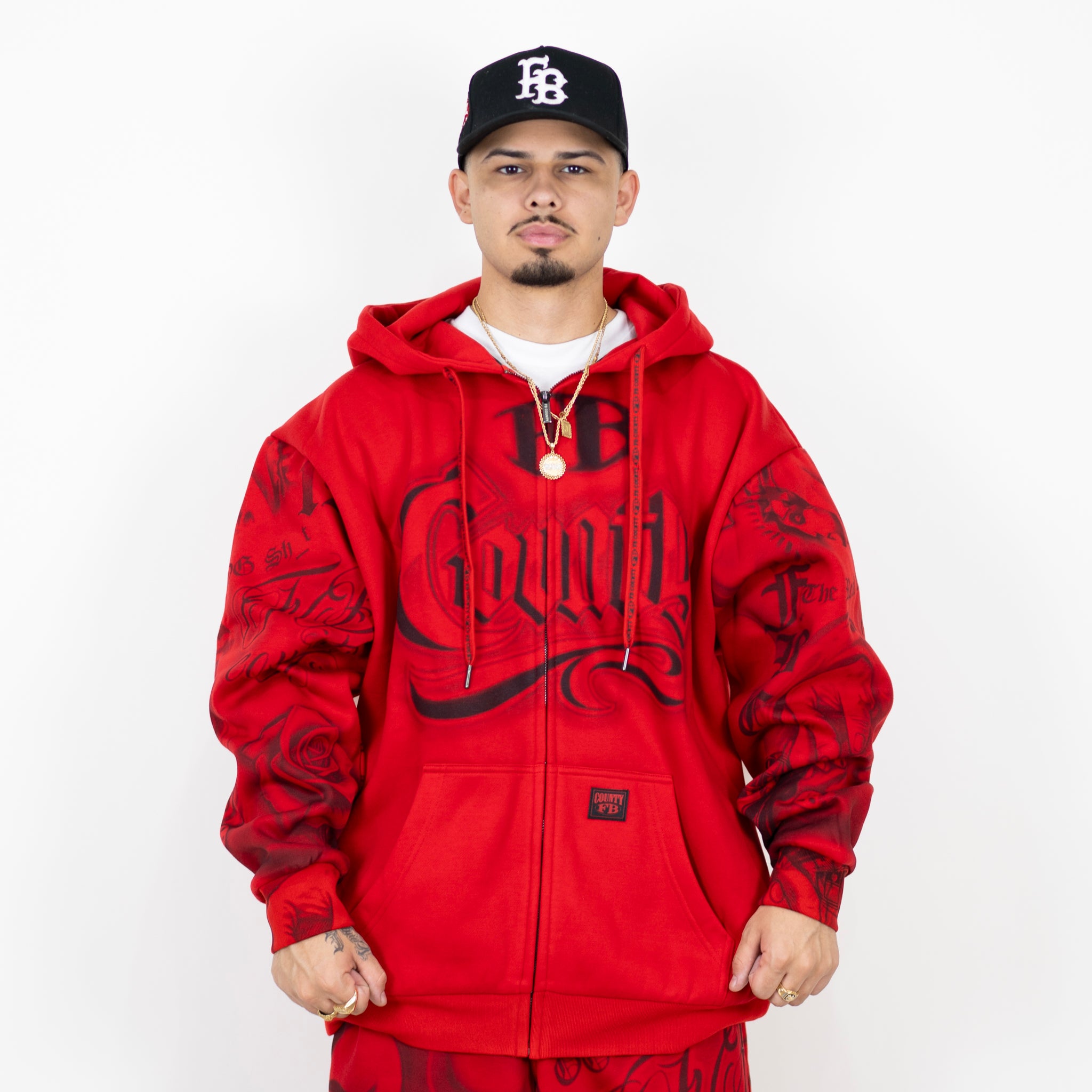 FB County Red Tatted Up Hoodie