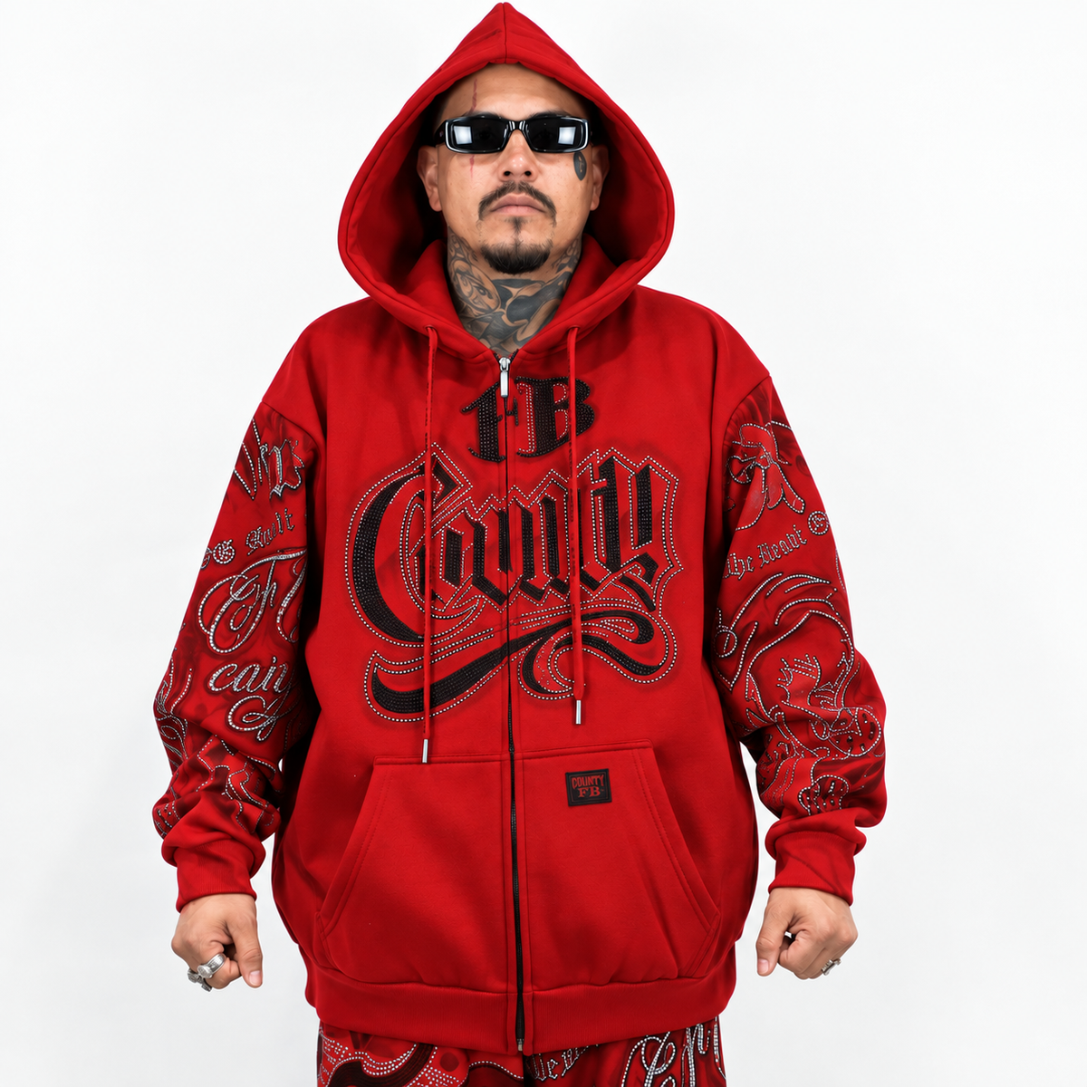 FB County Rhinestone Tatted Up Hoodie