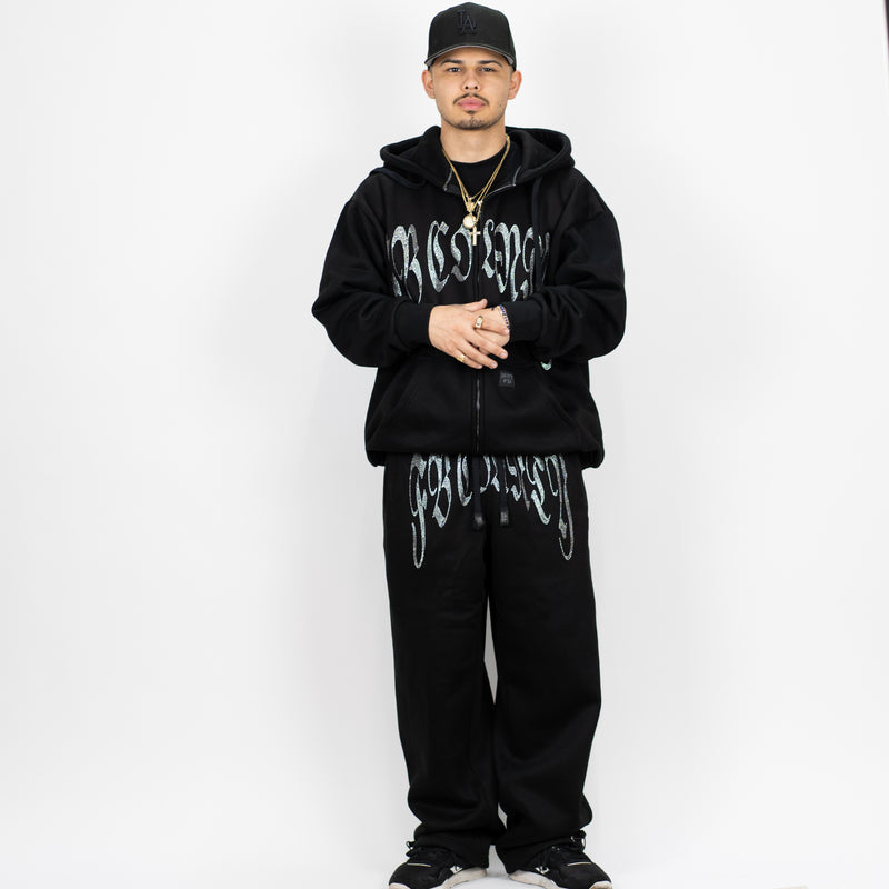 FB County Baggy Rhinestone Sweatpants