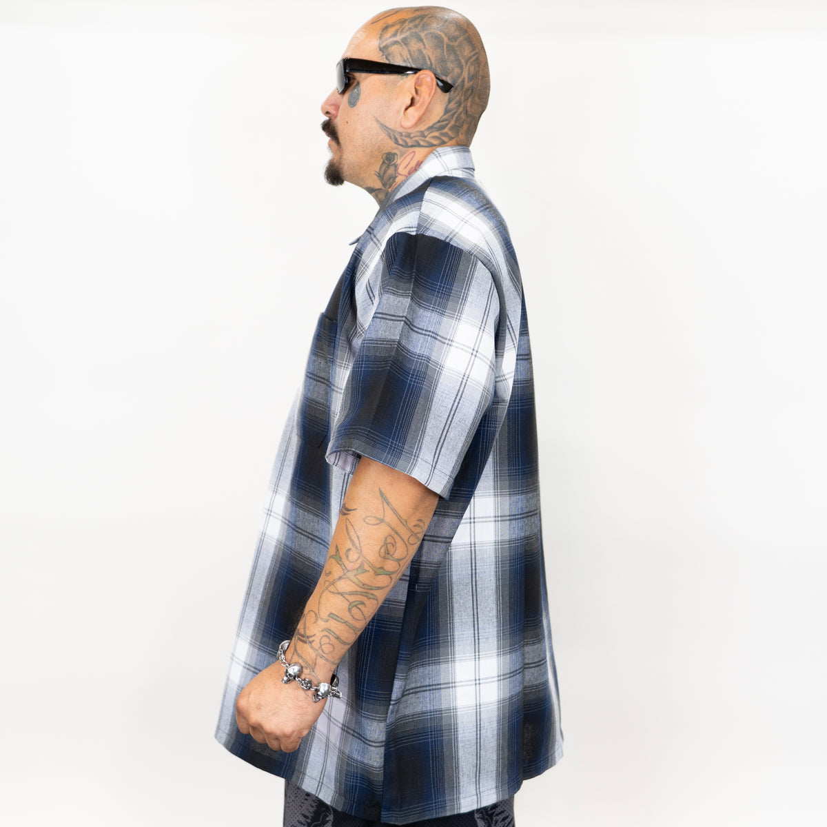 FB County NEW Short Sleeve Checker Zip Shirt