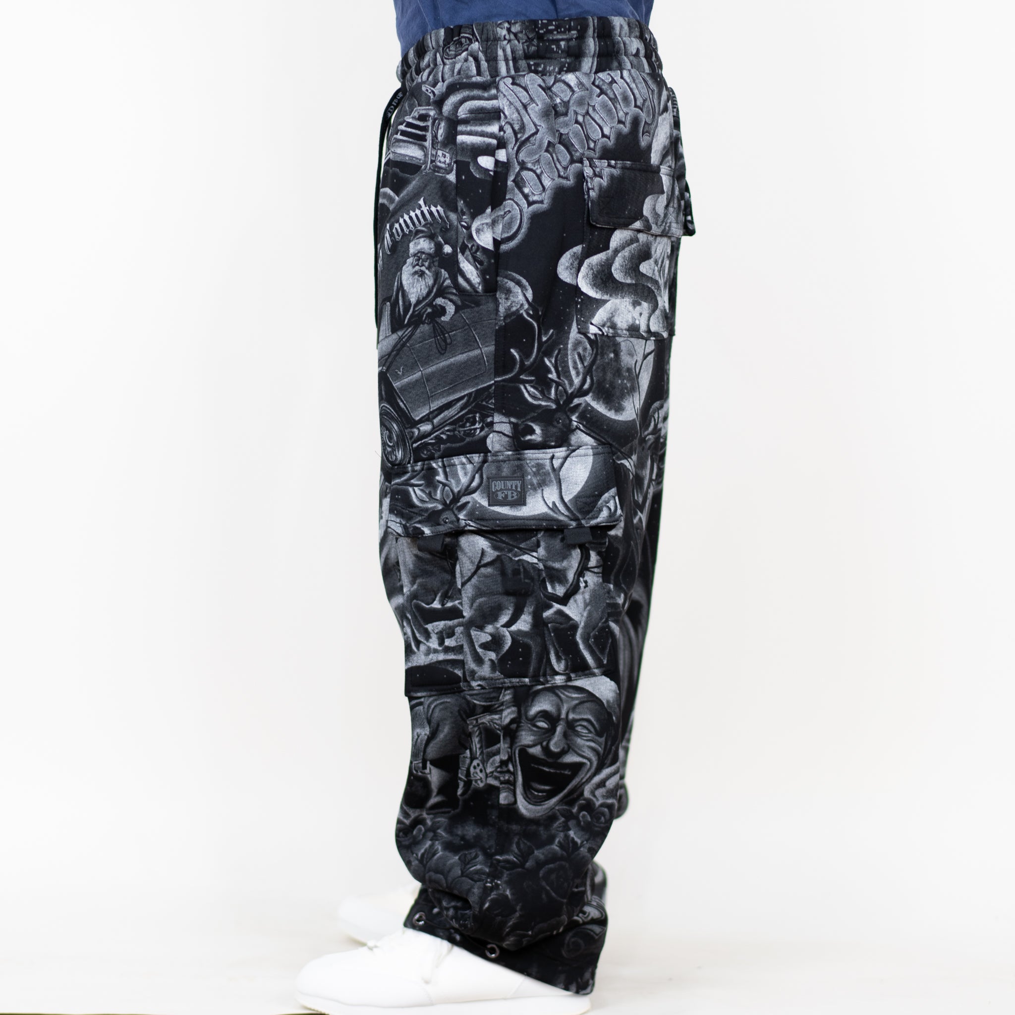 FB County Black Santa'd Up Sweatpants