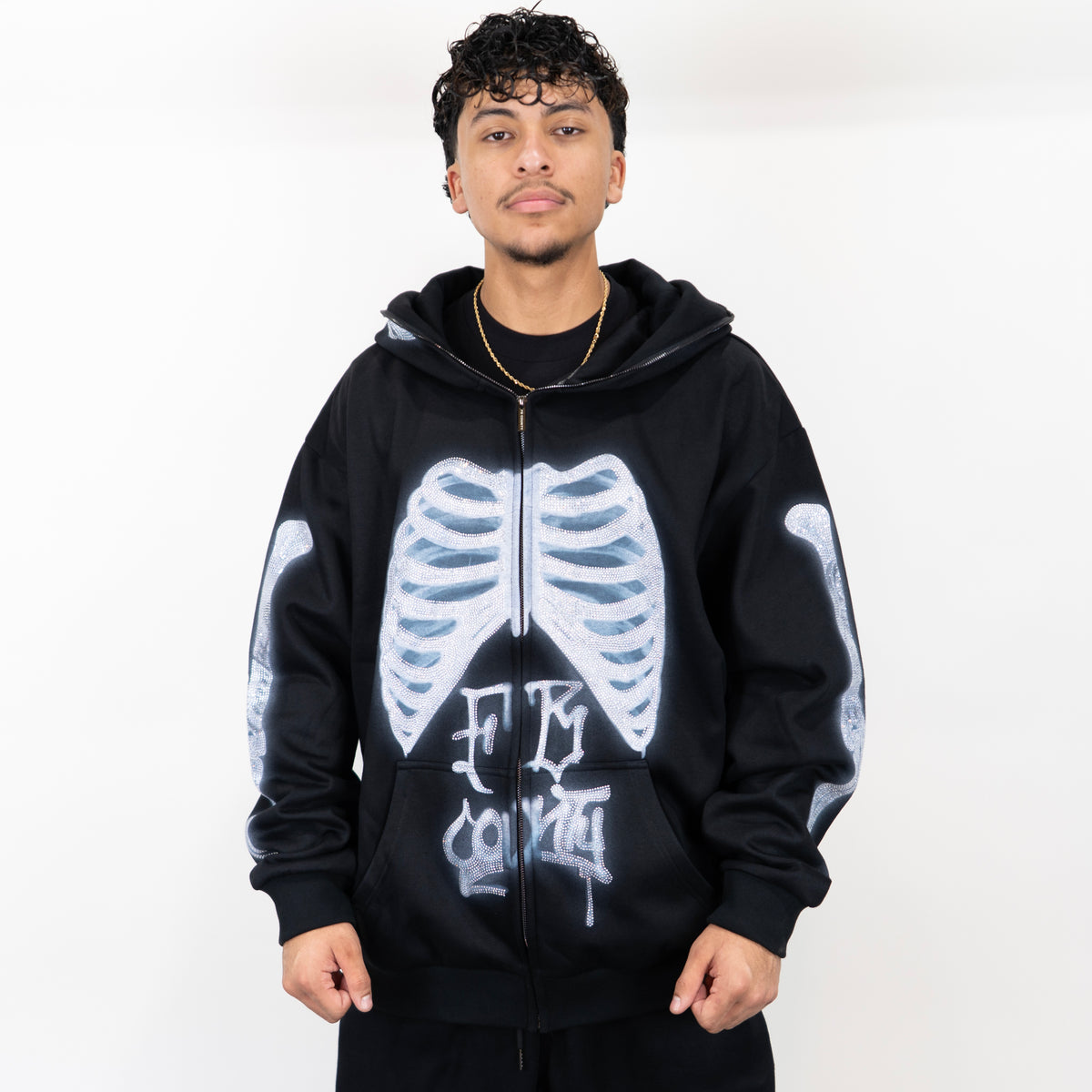 FB County Halloween Skelly Hoodie