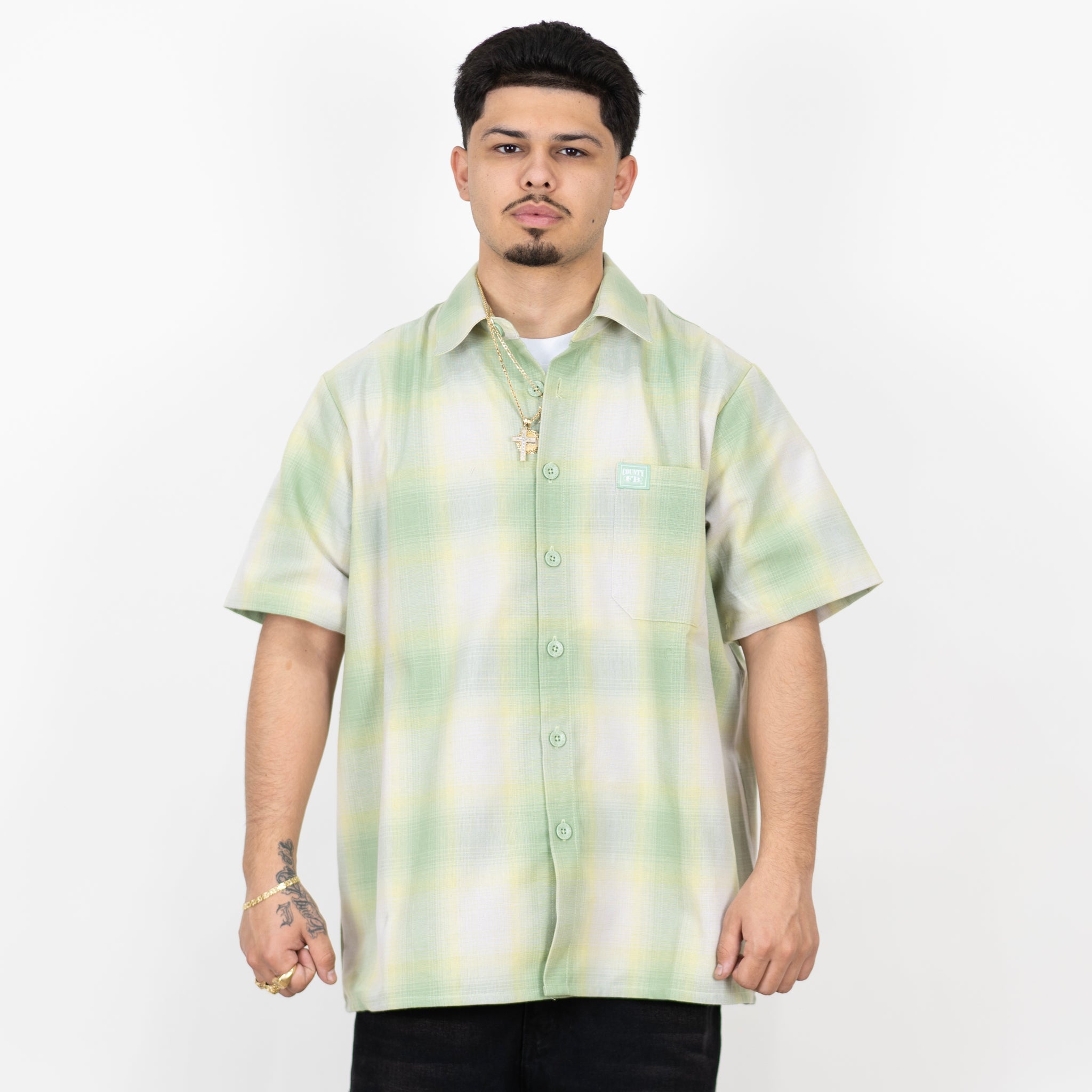 FB County Short Sleeve Checker Flannel Shirt