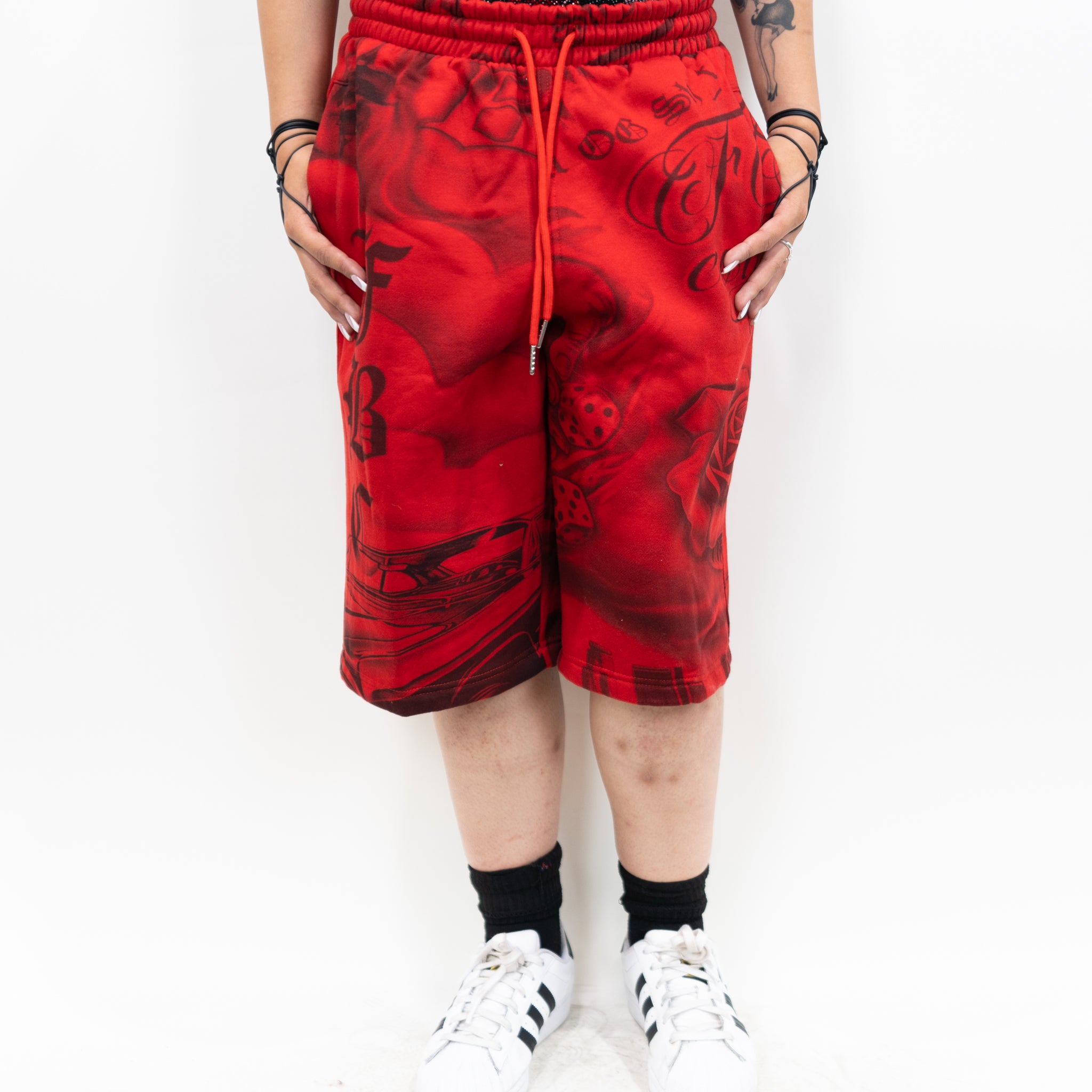 FB County Tatted Up Baggy Fleece Shorts