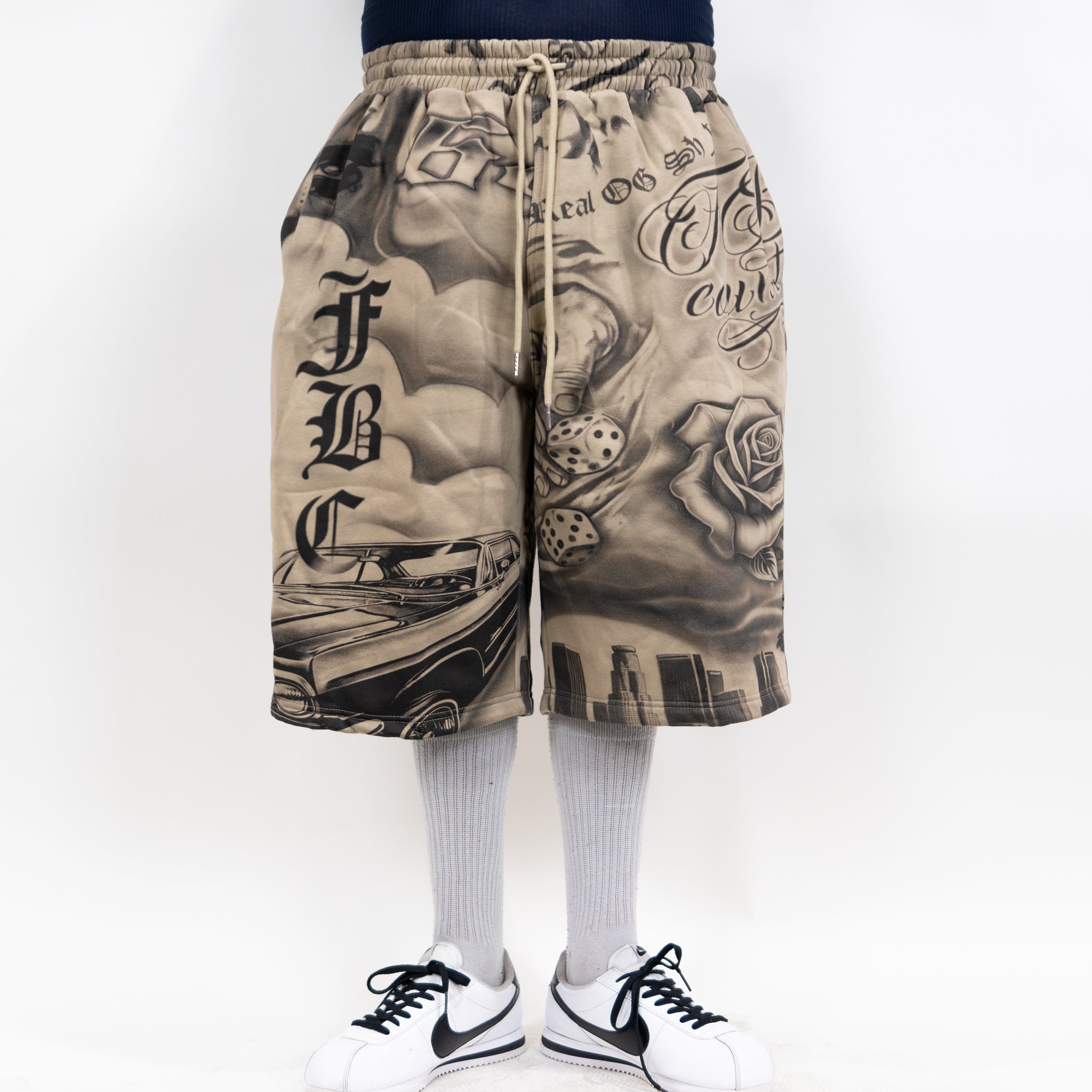 FB County Tatted Up Baggy Fleece Shorts