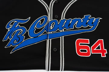 Fb County Mens Baseball Classic Signature Jersey Black / 2XL