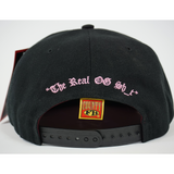 FB County Charlie Brown Cap/Hat Black/Pink Back Side with Adjustable Strap.