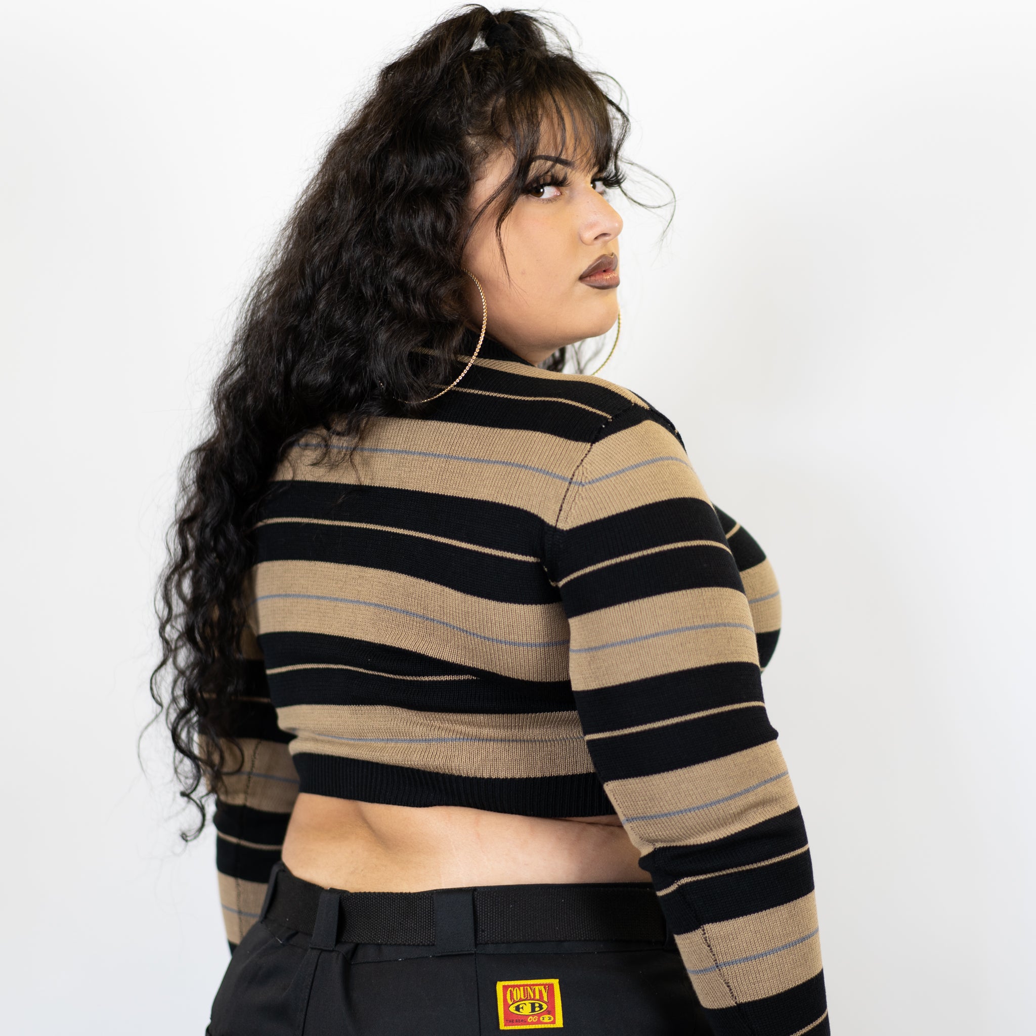 FB County Long Sleeve Charlie Brown Crop Top