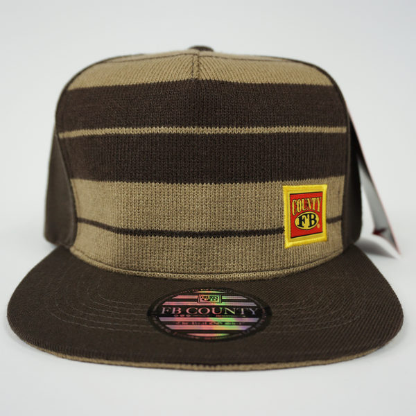 FB County Charlie Brown Cap/Hat Brown/Tan. Flat Bill with FB County Logo. Classic Chicano Style Hat.