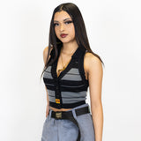 FB County Collared Halter Top