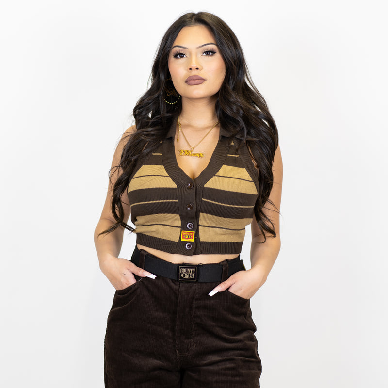 FB County Collared Halter Top