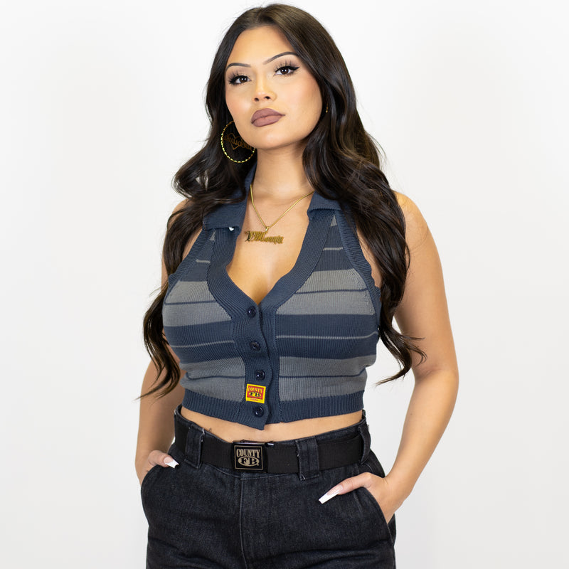 FB County Collared Halter Top