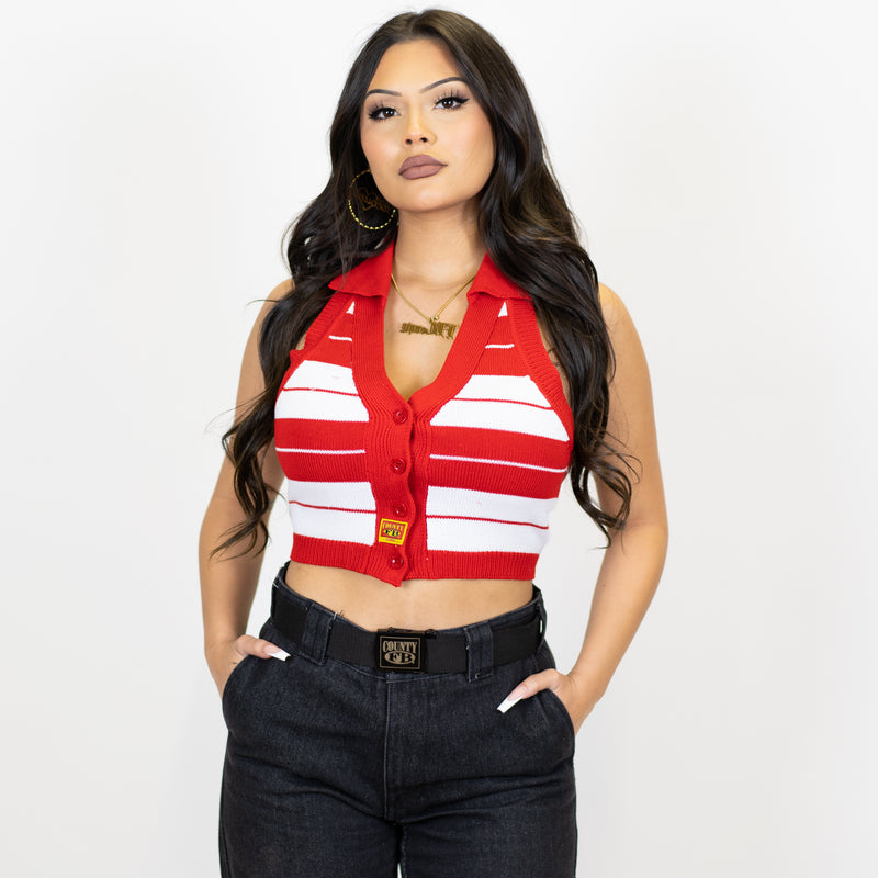 FB County Collared Halter Top