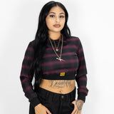 FB County Long Sleeve Flannel Crop Top