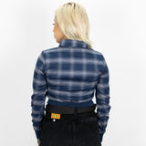 FB County Long Sleeve Flannel Crop Top