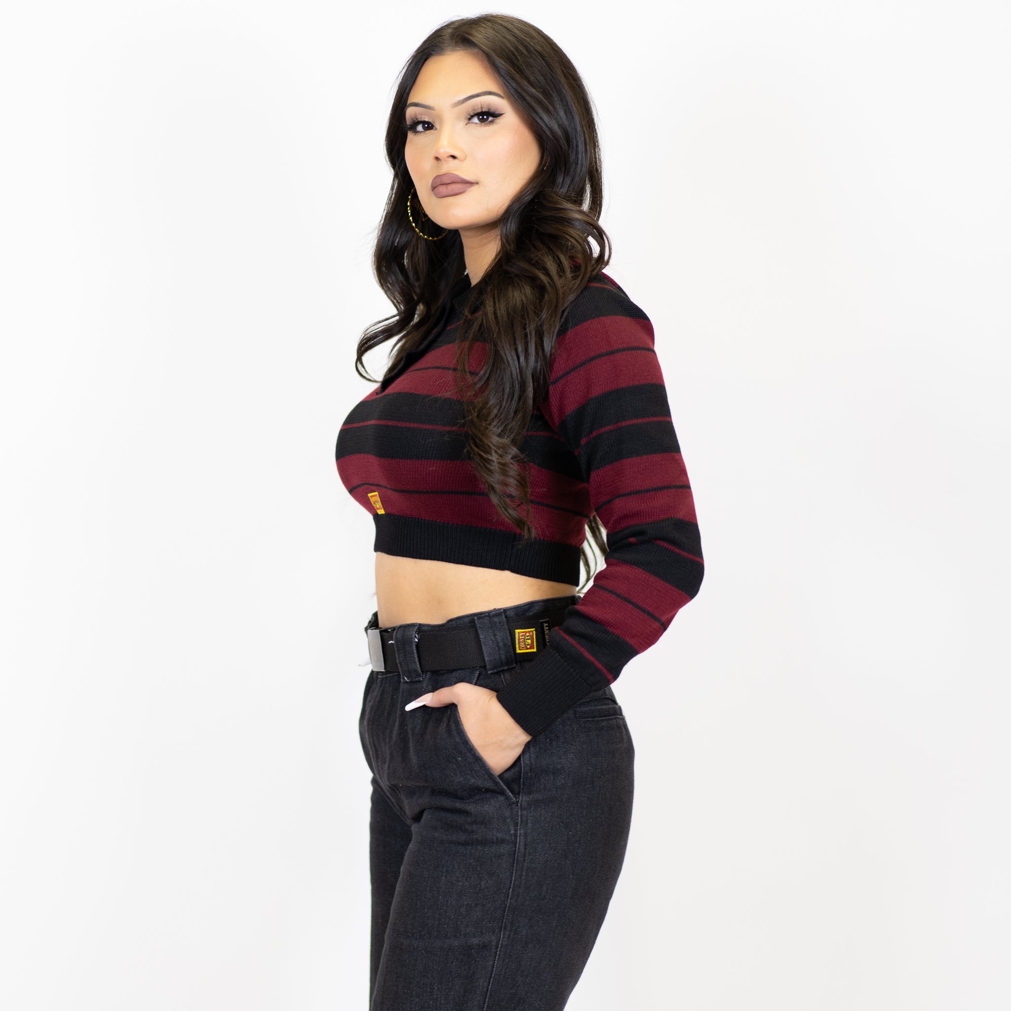 FB County Long Sleeve Charlie Brown Crop Top