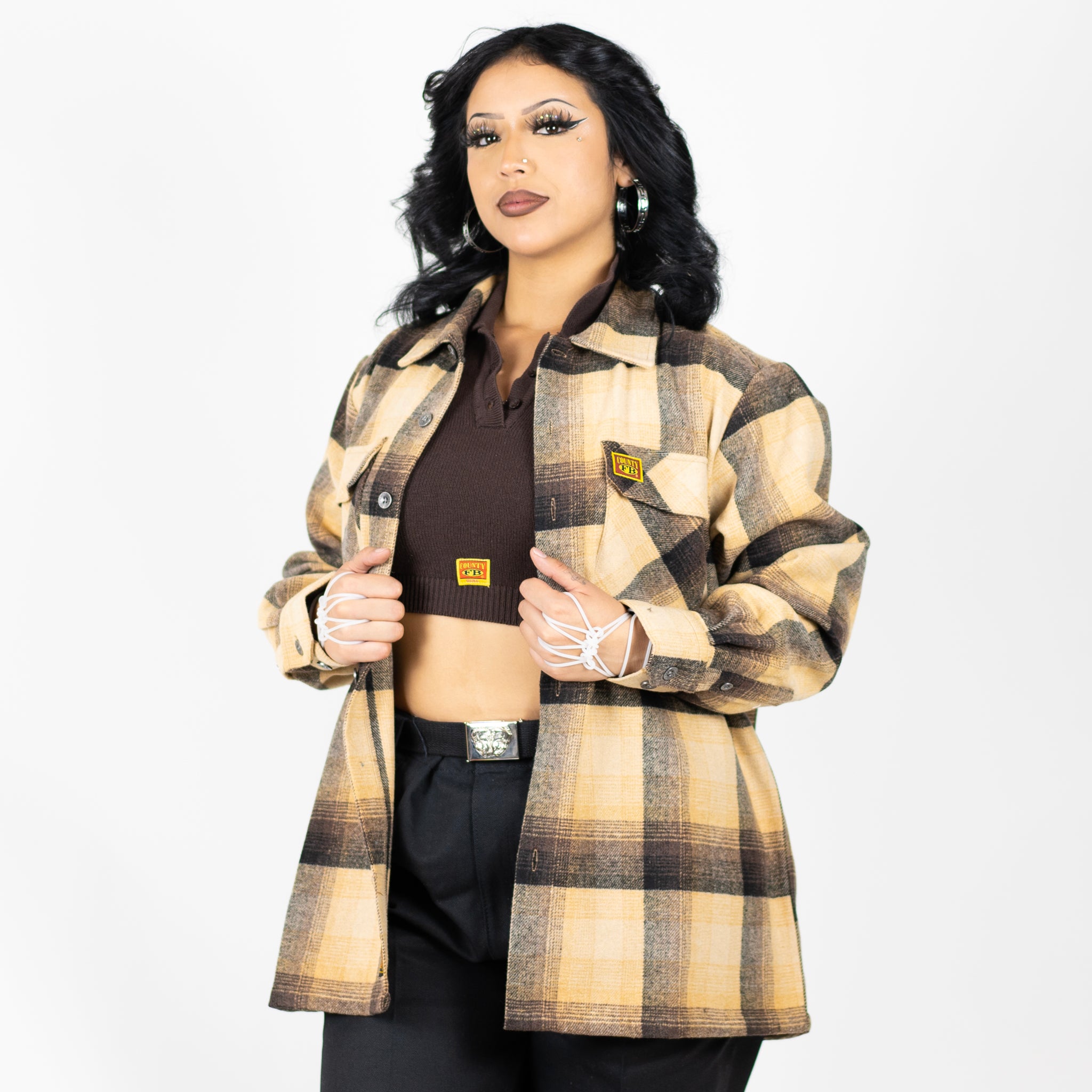 New FB County Super Heavyweight Wool Blend Long Sleeve Shirt