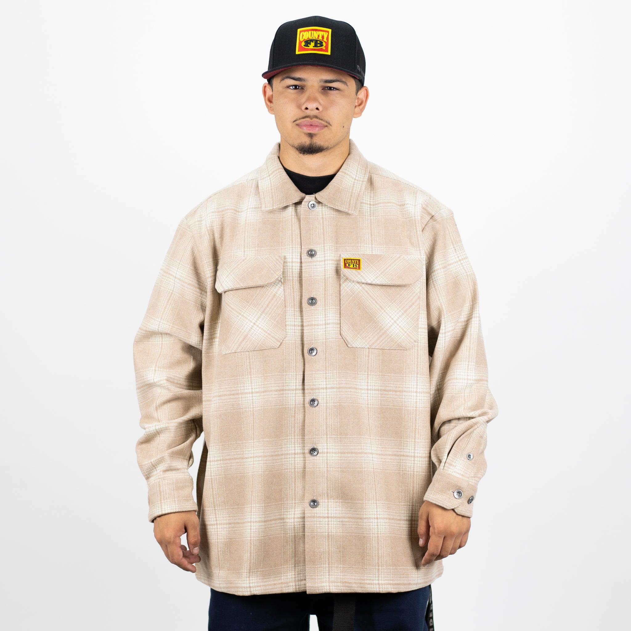 New FB County Super Heavyweight Wool Blend Long Sleeve Shirt