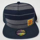FB County Charlie Brown Cap/Hat Navy/Grey. Navy Grey Flat Bill with FB County Logo. Cholo Caps.