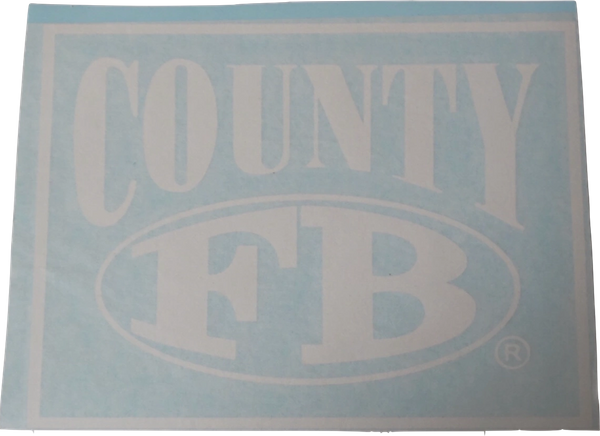 FB County Car Decals Black/White