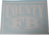 FB County Car Decals Black/White