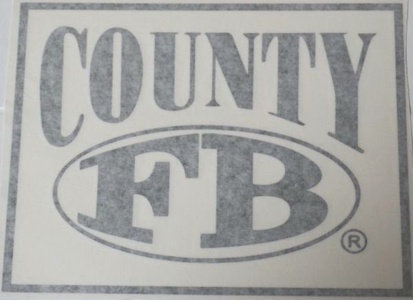 FB County Car Decals Black/White