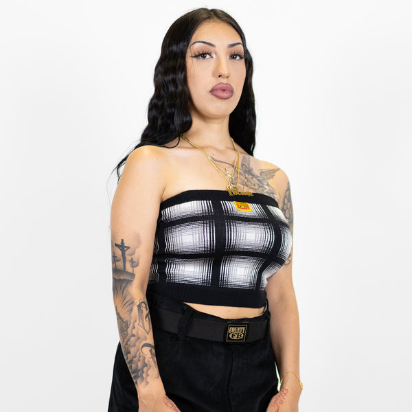 FB County Flannel Tube Top